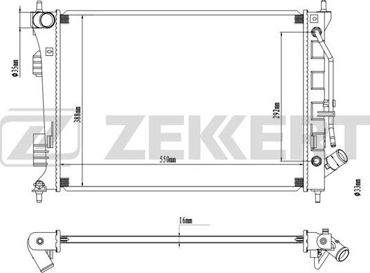 Zekkert MK-1569 - Радіатор, охолодження двигуна autocars.com.ua