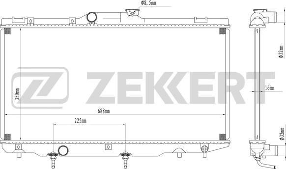 Zekkert MK-1583 - Радіатор, охолодження двигуна autocars.com.ua