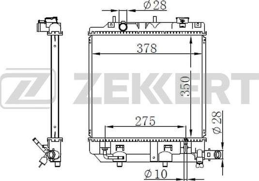 Zekkert MK-1586 - Радіатор, охолодження двигуна autocars.com.ua