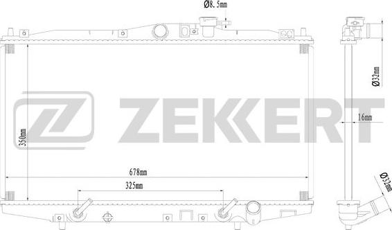 Zekkert MK-1589 - Радиатор, охлаждение двигателя avtokuzovplus.com.ua