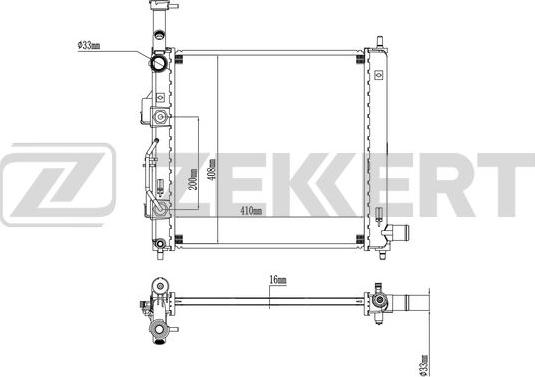 Zekkert MK-1601 - Радіатор, охолодження двигуна autocars.com.ua