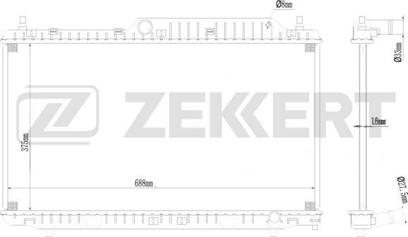 Zekkert MK-1621 - Радиатор, охлаждение двигателя autodnr.net
