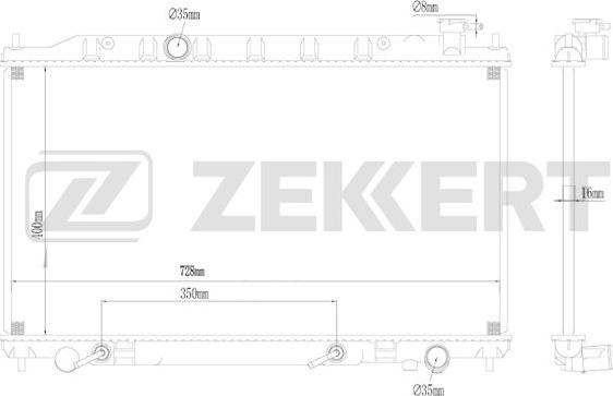 Zekkert mk-1625 - Радиатор, охлаждение двигателя autodnr.net
