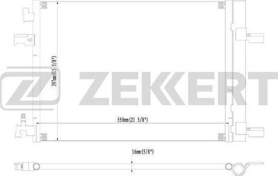 Zekkert MK-3004 - Радиатор конд. Chevrolet Cruze J30_ 09-  Opel Astra J 09-  Zafira C 11- autodnr.net