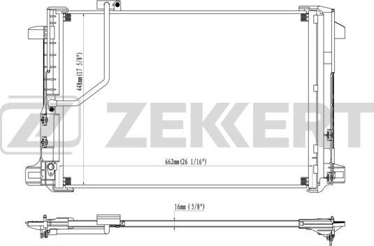 Zekkert MK-3076 - Конденсатор кондиционера avtokuzovplus.com.ua