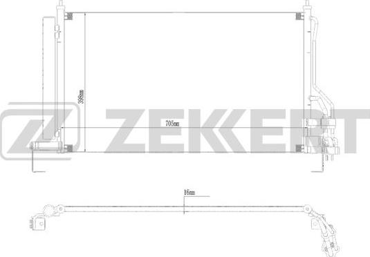 Zekkert MK-3186 - Конденсатор кондиционера avtokuzovplus.com.ua