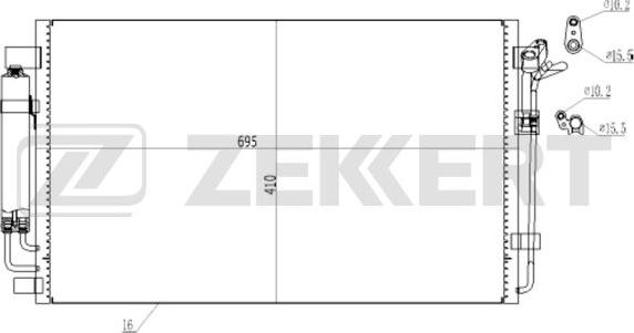 Zekkert MK-3196 - Конденсатор кондиционера autodnr.net