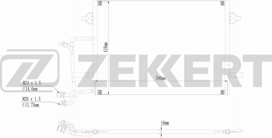 Zekkert MK-3201 - Конденсатор кондиционера autodnr.net