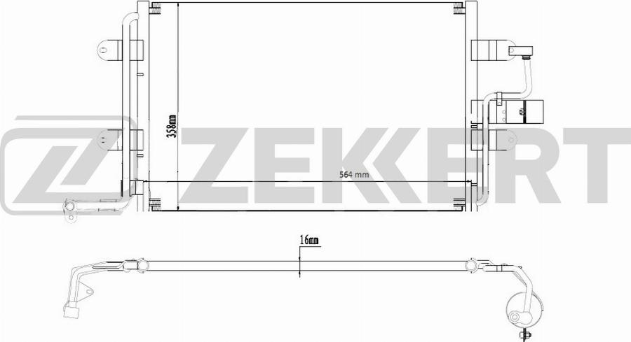 Zekkert MK-3203 - Конденсатор кондиционера autodnr.net