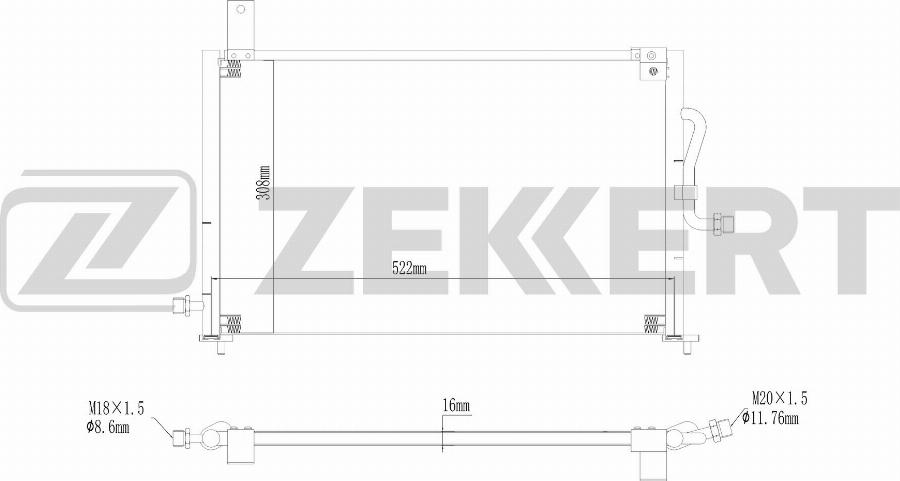 Zekkert mk-3206 - Конденсатор кондиционера autodnr.net