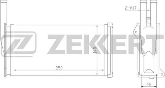 Zekkert MK-5002 - Теплообменник, отопление салона autodnr.net