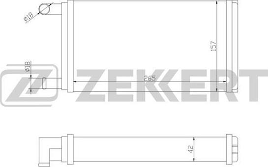 Zekkert MK-5004 - Радиатор отоп. MB G-Class W460-W463 79-  T1 601 77-  T1 602 82- autodnr.net