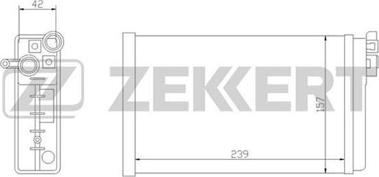 Zekkert MK-5011 - Радиатор отопителя Opel Omega A 86-  Senator B 87- autodnr.net
