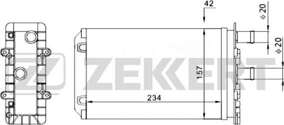 Zekkert mk-5015 - Теплообменник, отопление салона autodnr.net