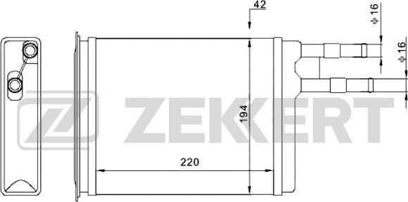 Zekkert MK-5026 - Теплообменник, отопление салона autodnr.net