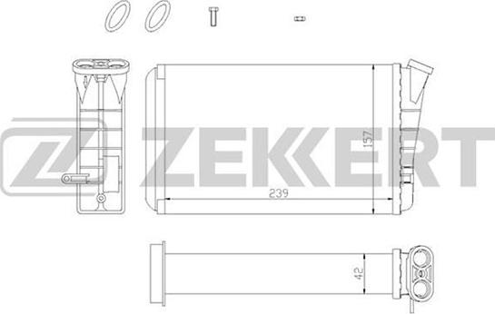 Zekkert MK-5028 - Теплообмінник, опалення салону autocars.com.ua