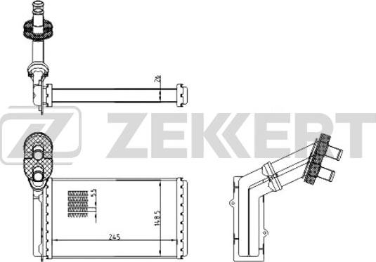 Zekkert MK-5032 - Теплообменник, отопление салона avtokuzovplus.com.ua