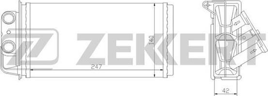 Zekkert MK-5036 - Теплообмінник, опалення салону autocars.com.ua