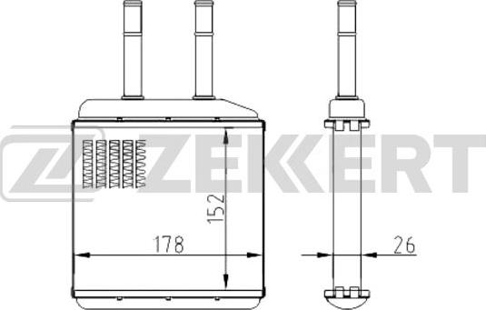 Zekkert MK-5041 - Теплообменник, отопление салона avtokuzovplus.com.ua