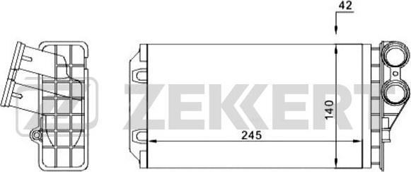 Zekkert MK-5044 - Радиатор отоп. Citroen C4 04-  Peugeot 307 05- autodnr.net