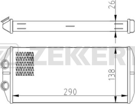 Zekkert MK-5051 - Теплообмінник, опалення салону autocars.com.ua