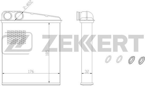 Zekkert MK-5054 - Теплообмінник, опалення салону autocars.com.ua