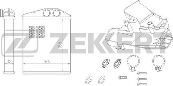 Zekkert MK-5084 - Теплообмінник, опалення салону autocars.com.ua