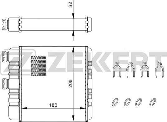 Zekkert MK-5087 - Теплообменник, отопление салона autodnr.net