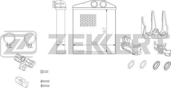 Zekkert MK-5096 - Теплообменник, отопление салона avtokuzovplus.com.ua