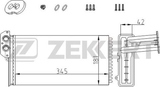 Zekkert MK-5116 - Теплообмінник, опалення салону autocars.com.ua