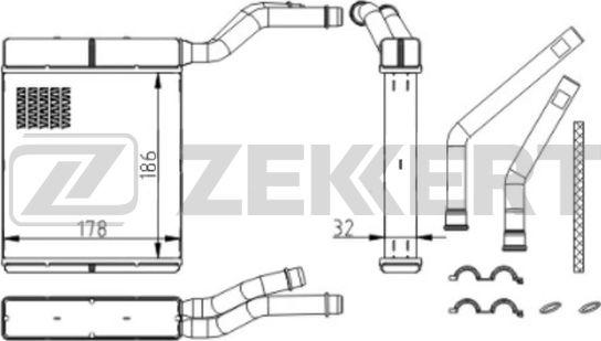 Zekkert MK-5129 - Теплообмінник, опалення салону autocars.com.ua