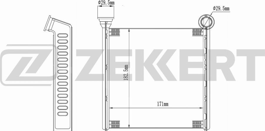 Zekkert MK-5146 - Теплообменник, отопление салона avtokuzovplus.com.ua