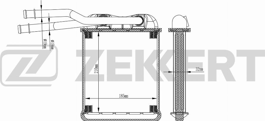 Zekkert MK-5149 - Теплообменник, отопление салона avtokuzovplus.com.ua