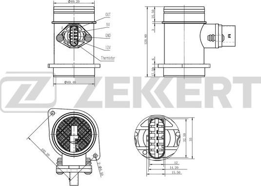 Zekkert SE-1024 - Датчик потоку, маси повітря autocars.com.ua