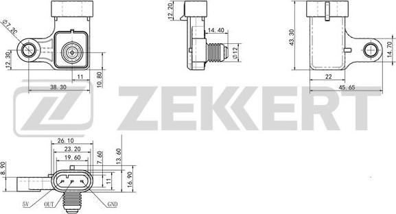 Zekkert SE-1048 - Датчик, давление во впускной трубе autodnr.net