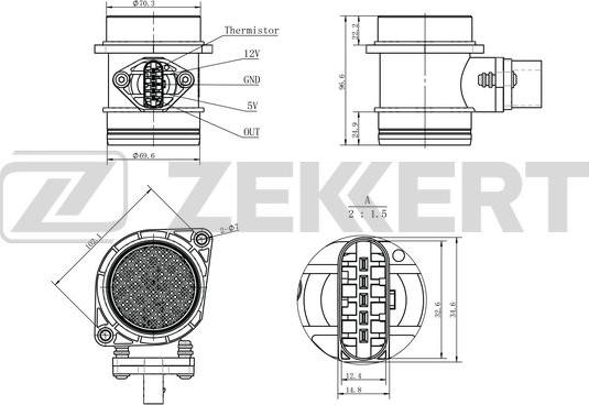 Zekkert SE-1061 - Датчик, тиск у впускний трубі autocars.com.ua