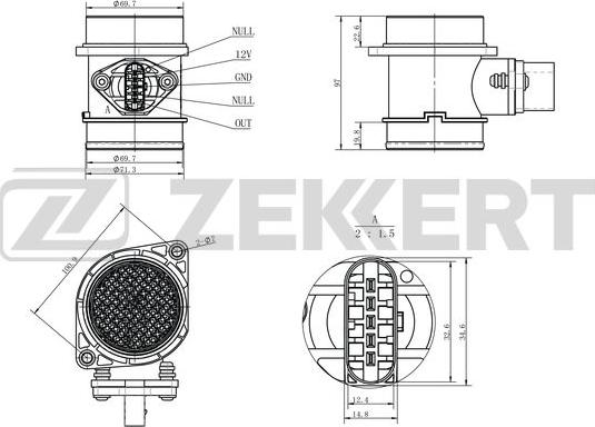 Zekkert SE-1064 - Датчик, тиск у впускний трубі autocars.com.ua