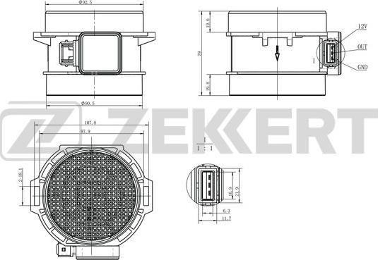 Zekkert SE-1071 - Датчик, давление во впускной трубе autodnr.net