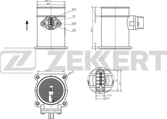 Zekkert SE-1076 - Датчик, давление во впускной трубе autodnr.net