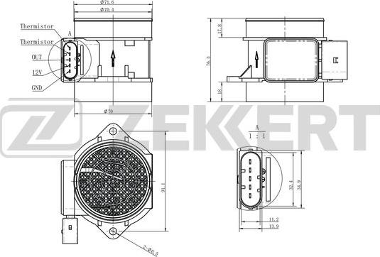 Zekkert SE-1079 - Датчик, тиск у впускний трубі autocars.com.ua