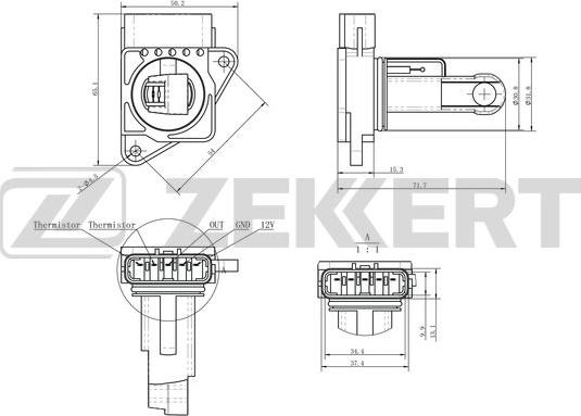 Zekkert SE-1086 - Датчик, тиск у впускний трубі autocars.com.ua