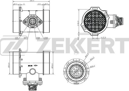 Zekkert SE-1090 - Датчик, давление во впускной трубе autodnr.net