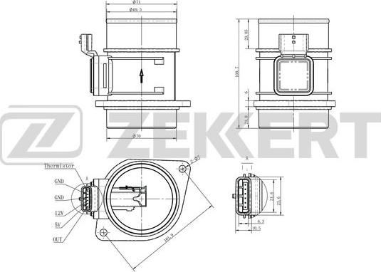 Zekkert SE-1092 - Датчик, тиск у впускний трубі autocars.com.ua