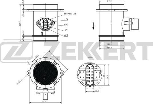 Zekkert SE-1096 - Датчик, тиск у впускний трубі autocars.com.ua