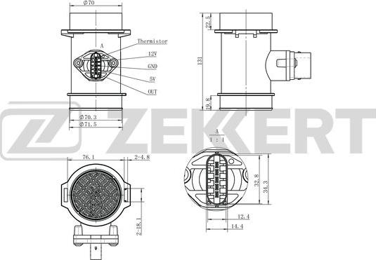 Zekkert SE-1101 - Датчик, давление во впускной трубе autodnr.net