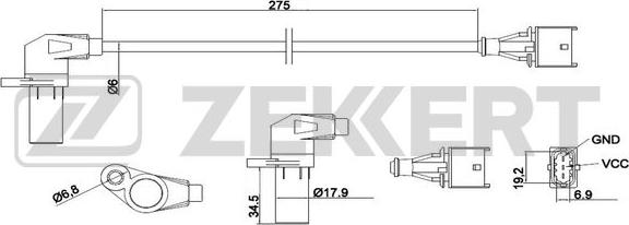 Zekkert SE-4024 - Датчик положения коленвала Opel Vectra B 95-  Astra G 98-  Zafira A 99- autodnr.net