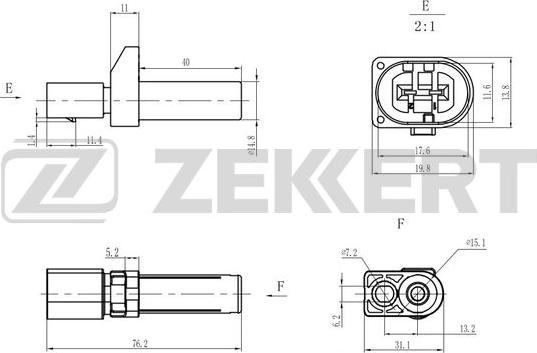 Zekkert SE-4040 - Датчик положения коленвала MB E-Class 211  212 03-  C-Class 203  204 00-  S-Class W221 11-  Je autodnr.net