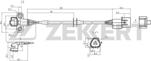 Zekkert SE-4049 - Датчик положения коленвала Mitsubishi Colt V 96-  Lancer VII 03-  Space Star 98- autodnr.net