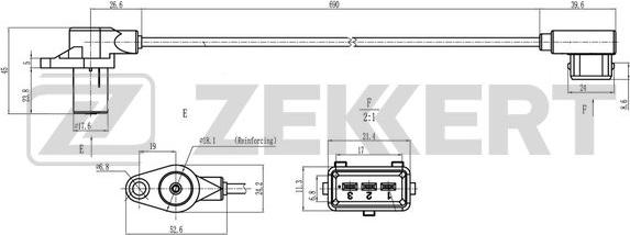 Zekkert SE-4073 - Датчик положения коленвала BMW 3 E36 90-  5 E34 90- autodnr.net
