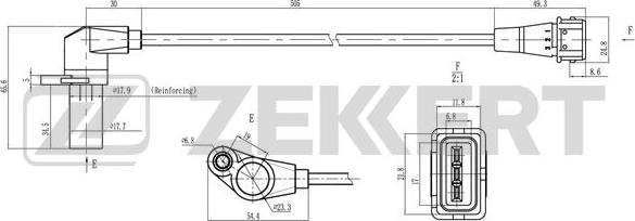 Zekkert SE-4078 - Датчик импульсов, коленвал autodnr.net